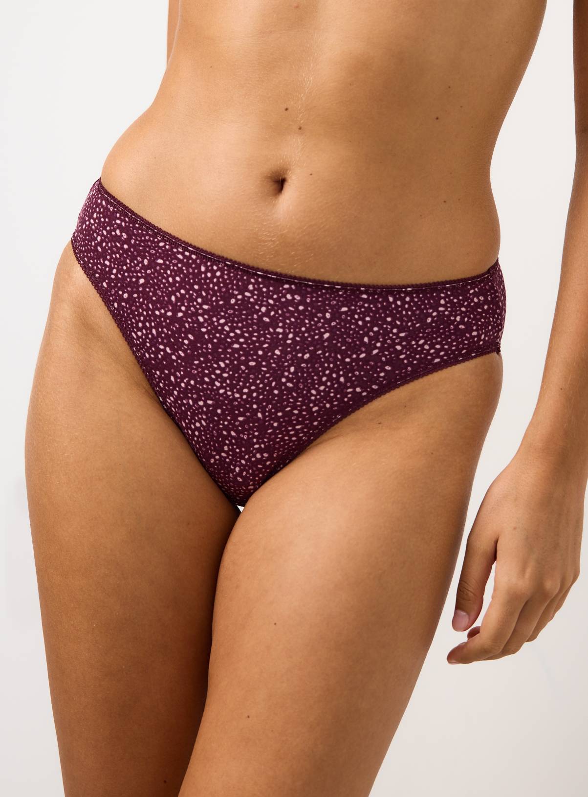 Purple Leopard High Leg Briefs 5 Pack 8 - Image 2